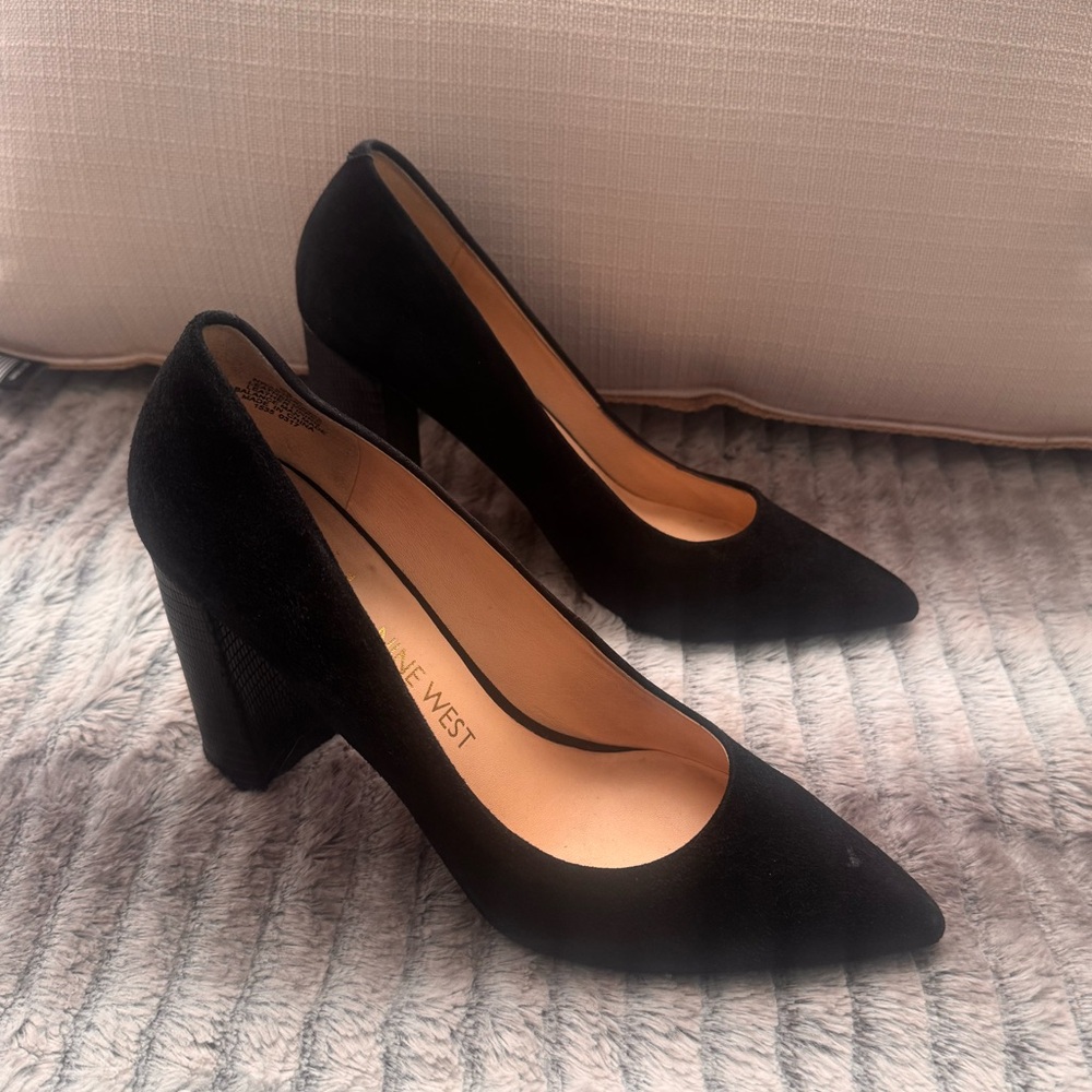 Nine West Astoria Suede Block Heels - Picture 7 of 11
